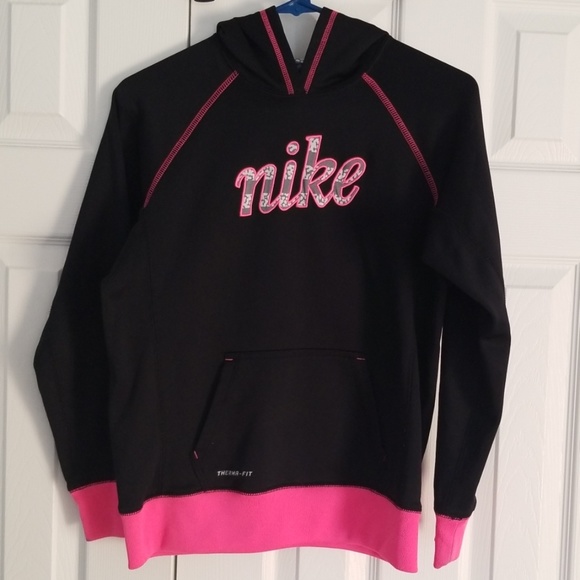 Nike Other - Nike pink and black therma-fit hoodie